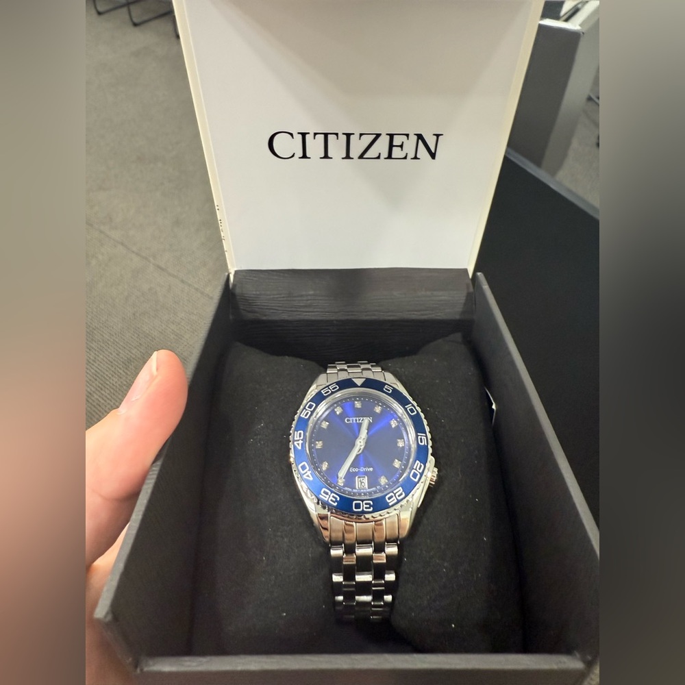 Citizen Silver and Blue Men's Watch